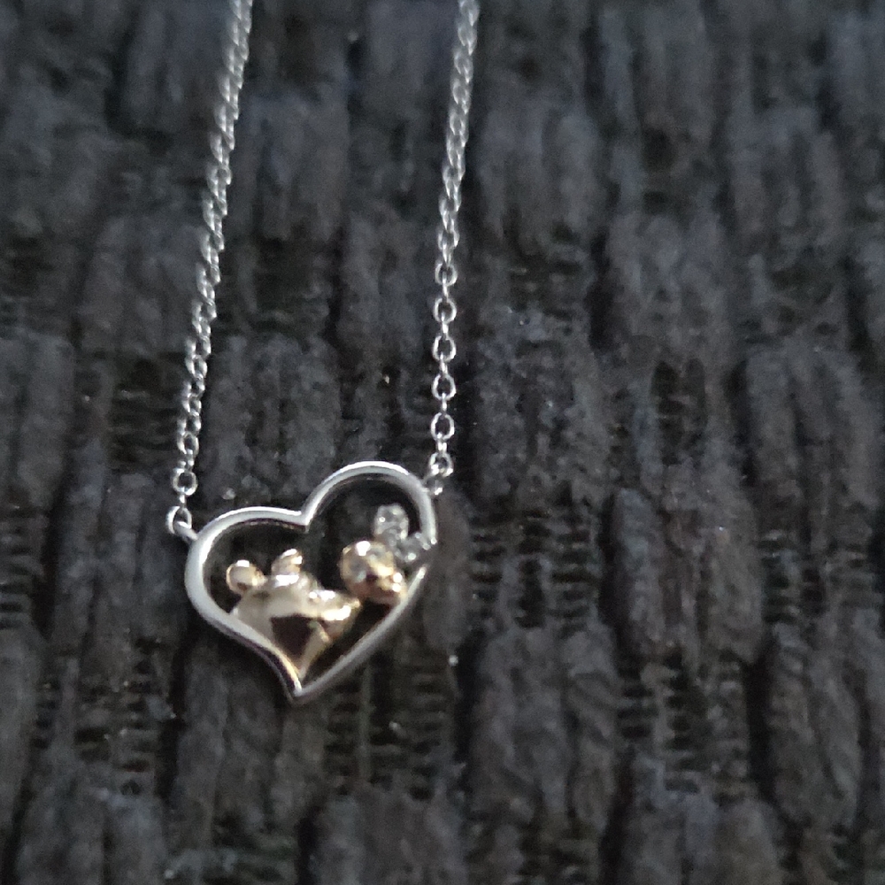 Winnie The Pooh Heart Pendant Necklace